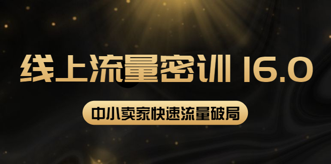 （2098期）2022秋秋线上流量密训16.0：包含 暴力引流10W+中小卖家流量破局技巧 等等！