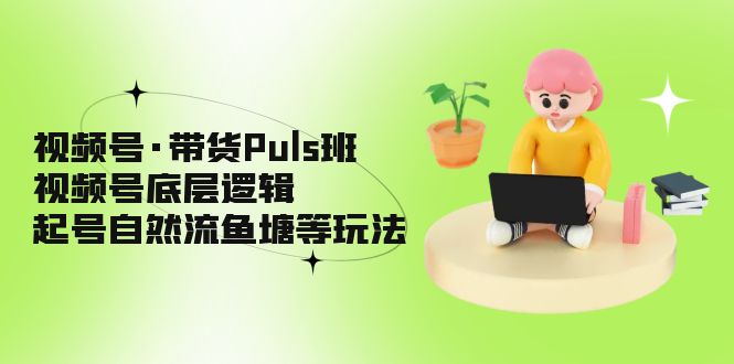 （2789期）视频号·带货Puls班，视频号底层逻辑，起号自然流鱼塘等玩法