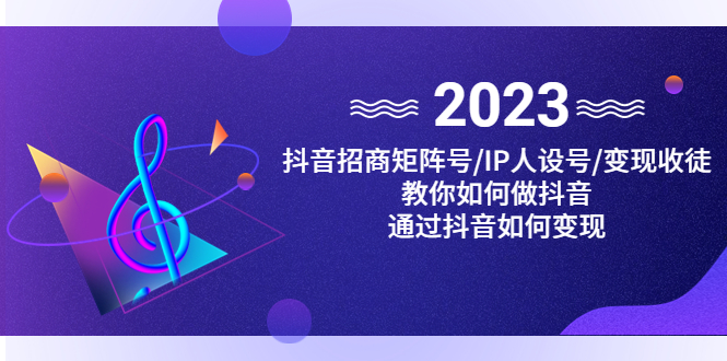 （2569期）抖音/招商/矩阵号＋IP人设/号+变现/收徒，教你如何做抖音，通过抖音赚钱