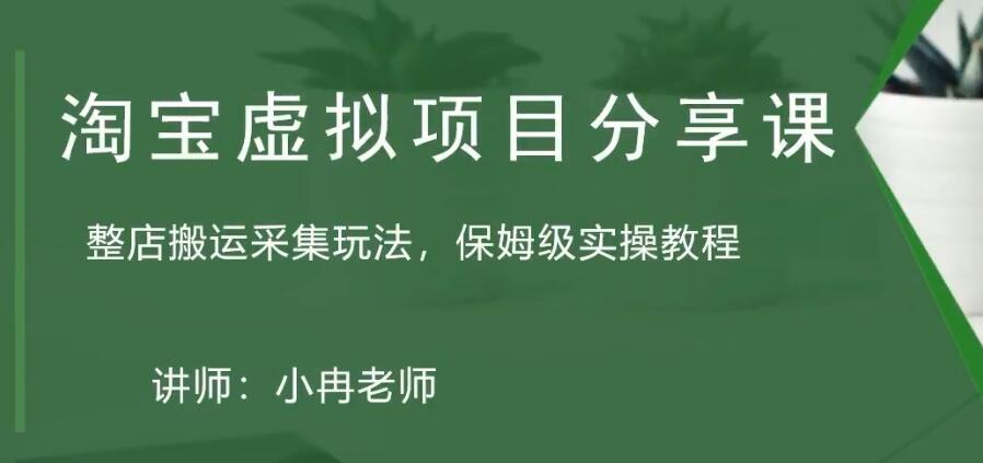 （2832期）淘宝虚拟整店搬运采集玩法分享课：整店搬运采集玩法，保姆级实操教程