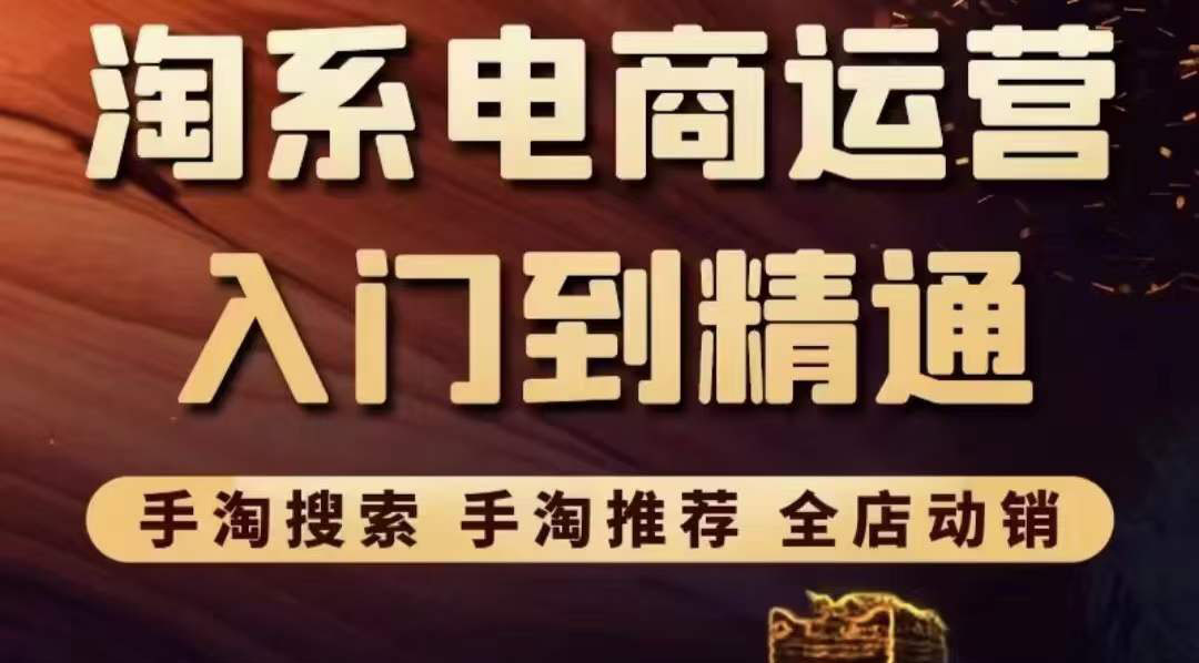 （1688期）淘系电商入门到精通 手淘搜索，手淘推荐，全店动销