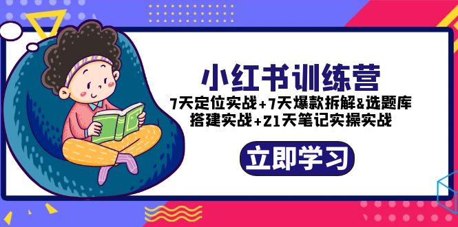 （3382期）小红书训练营：7天定位实战+7天爆款拆解+选题库搭建实战+21天笔记实操实战