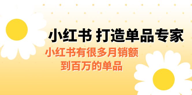 （4151期）某公众号付费文章《小红书 打造单品专家》小红书有很多月销额到百万的单品