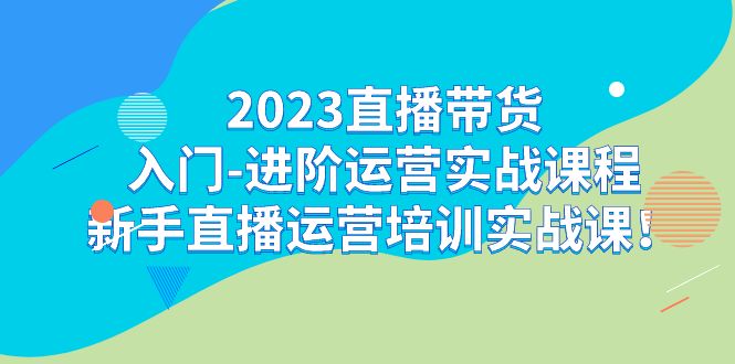 （4893期）2023直播带货入门-进阶运营实战课程：新手直播运营培训实战课！