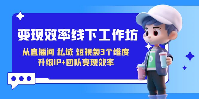 （4839期）变现-效率线下工作坊，从直播间、私域、短视频3个维度 升级IP+团队变现效率