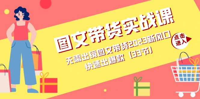 （5151期）图文带货实战课：无需出镜图文带货2023新风口，快速出爆款（33节）